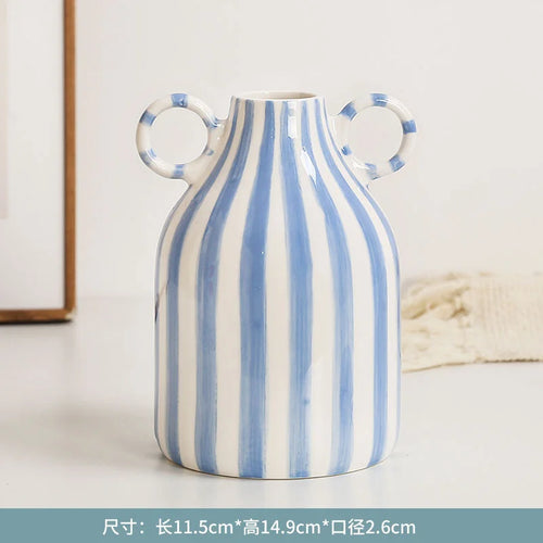 vase en céramique peint à la main avec oreilles décoratif amusant - vue 12 sur 11