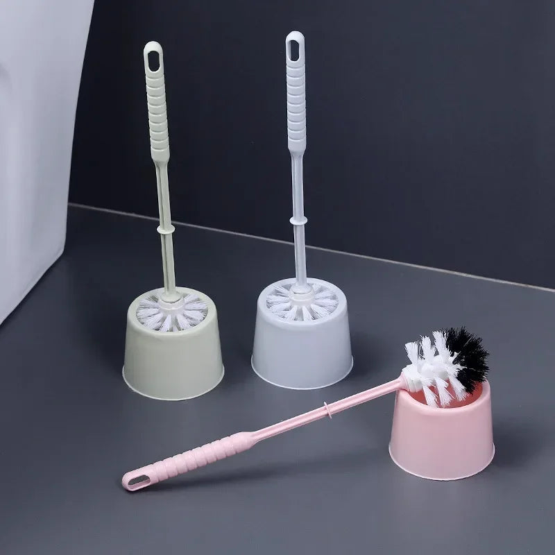 brosse de toilette avec support et poils souples pour nettoyage rapide - vue 2 sur 8