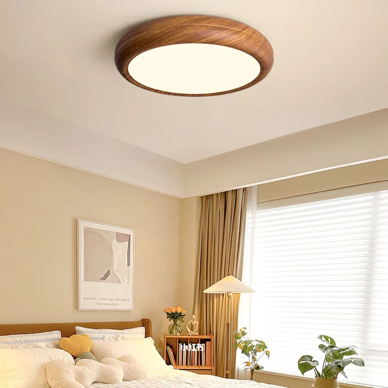 plafonnier moderne en bois imitation pour intérieur lumineux - vue 3 sur 9