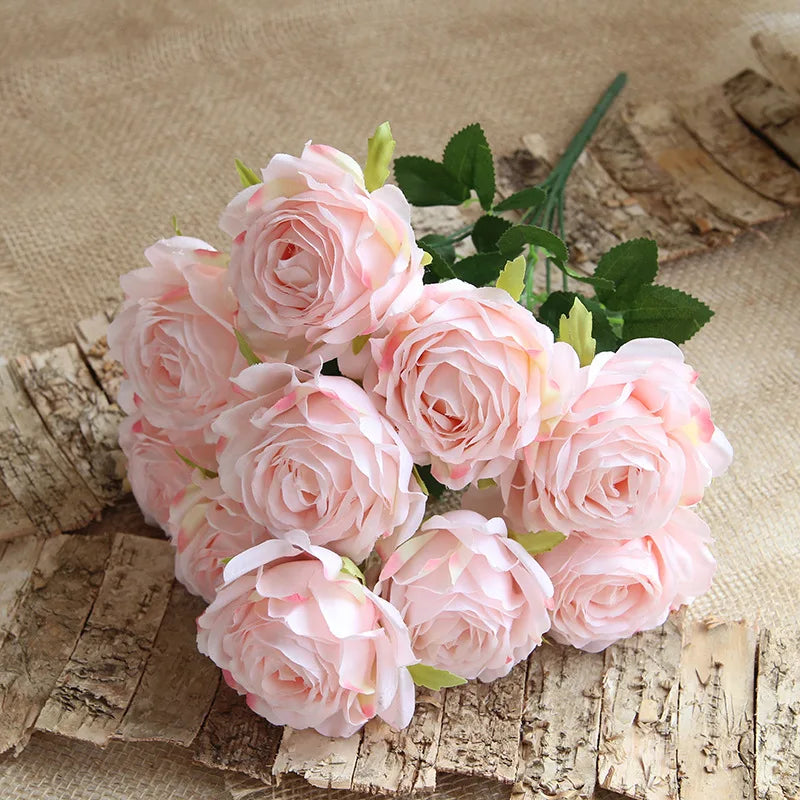 10 têtes de fleurs artificielles pour décoration mariage et festival - vue 14 sur 15