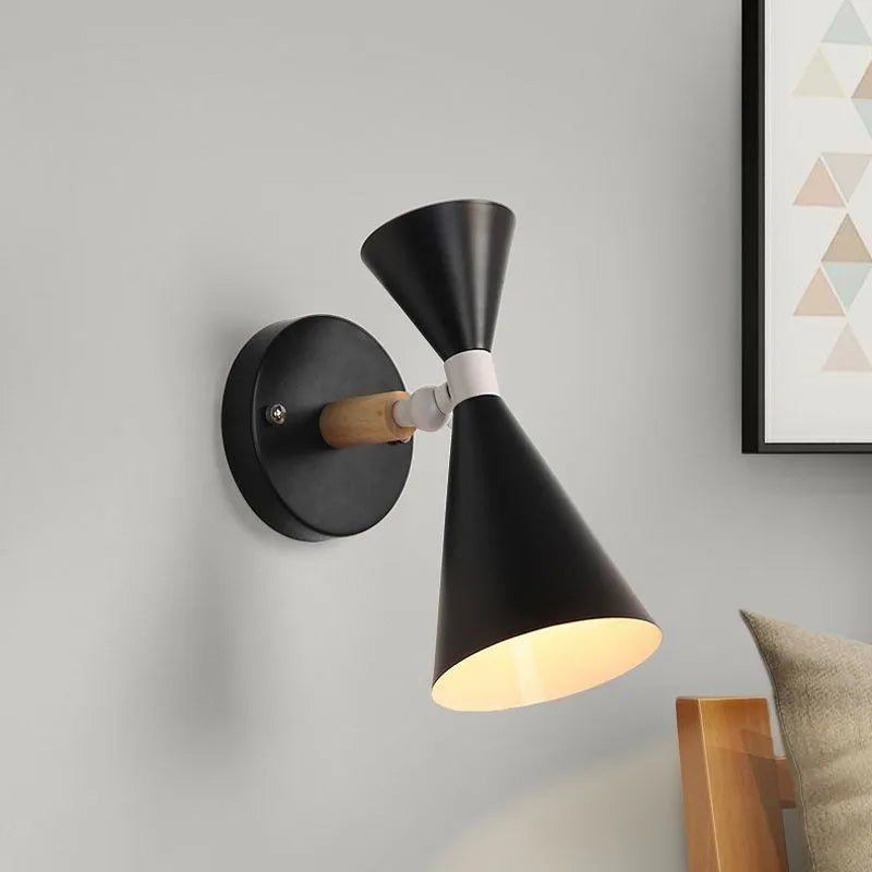 Applique murale de chevet LED nordique en bois - vue 6 sur 12