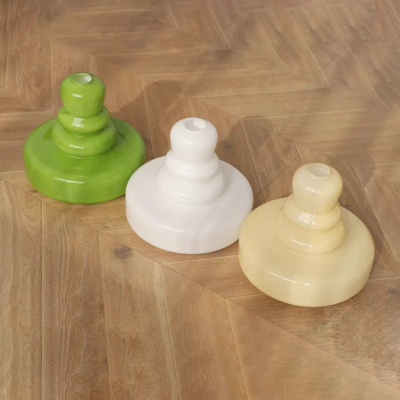 suspension rétro nordique bauhaus en verre gourde pour éclairage - vue 4 sur 10