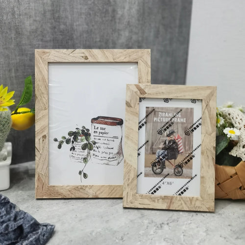 cadre photo rétro en bois pour décoration de bureau - vue 4 sur 10