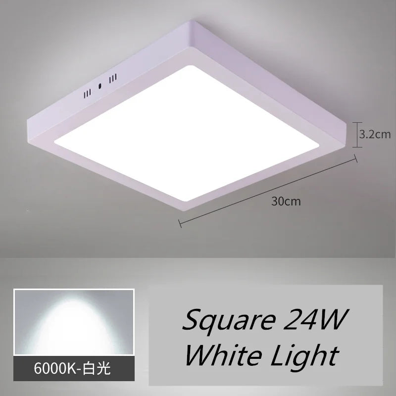 plafonnier led carré monté en surface éclairage led froid - vue 12 sur 14