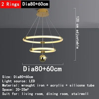 lustre à LED design avec détection de geste pour intérieur