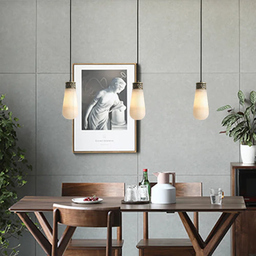 suspension créative en jade pour éclairage intérieur élégant - vue 5 sur 9
