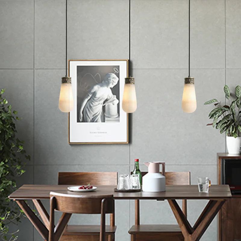 suspension créative en jade pour éclairage intérieur élégant - vue 4 sur 9