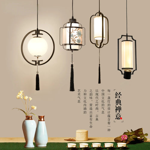 lustre chinois rétro style chinoiserie pour un éclairage élégant - vue 2 sur 22