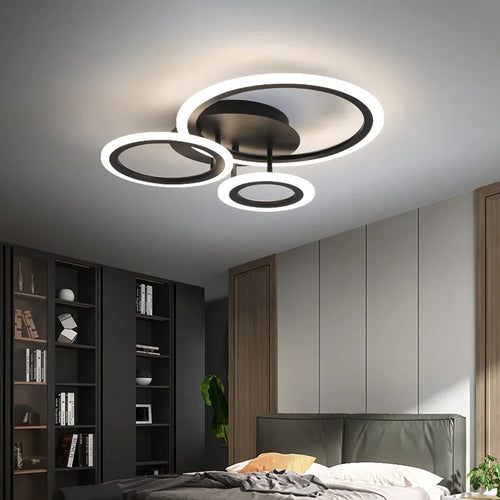 lustre à anneau moderne pour éclairage intérieur décoratif - vue 2 sur 10