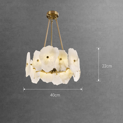 lustre en marbre naturel de luxe led pour bar et restaurant
