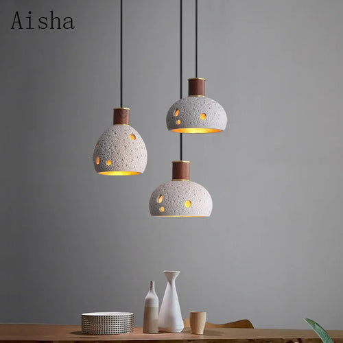 suspension en pierre nid d'abeille design rétro en cuivre intérieur - vue 4 sur 11