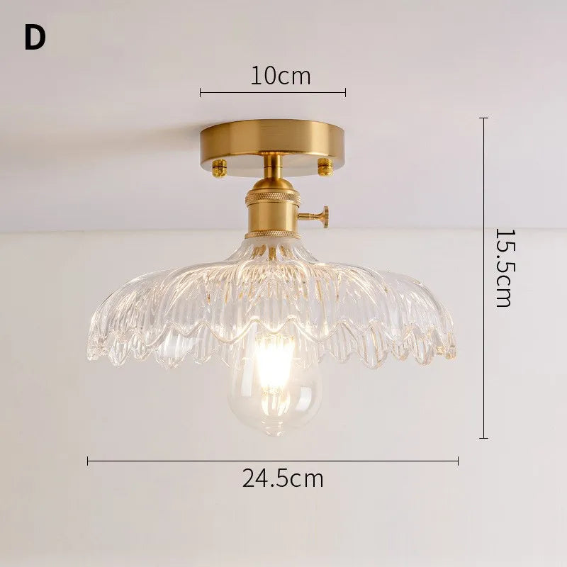 lustre vintage japonais en verre pour balcon et entrée - vue 18 sur 29