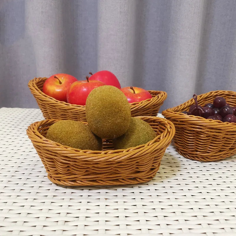 paniers ovales en rotin pour pain fruits et légumes - vue 9 sur 15