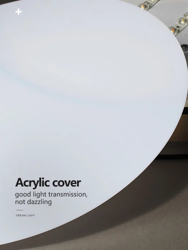 plafonnier led moderne rond nordique lampe de soleil créative - vue 6 sur 11
