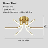 plafonnier led moderne avec télécommande pour décoration intérieure