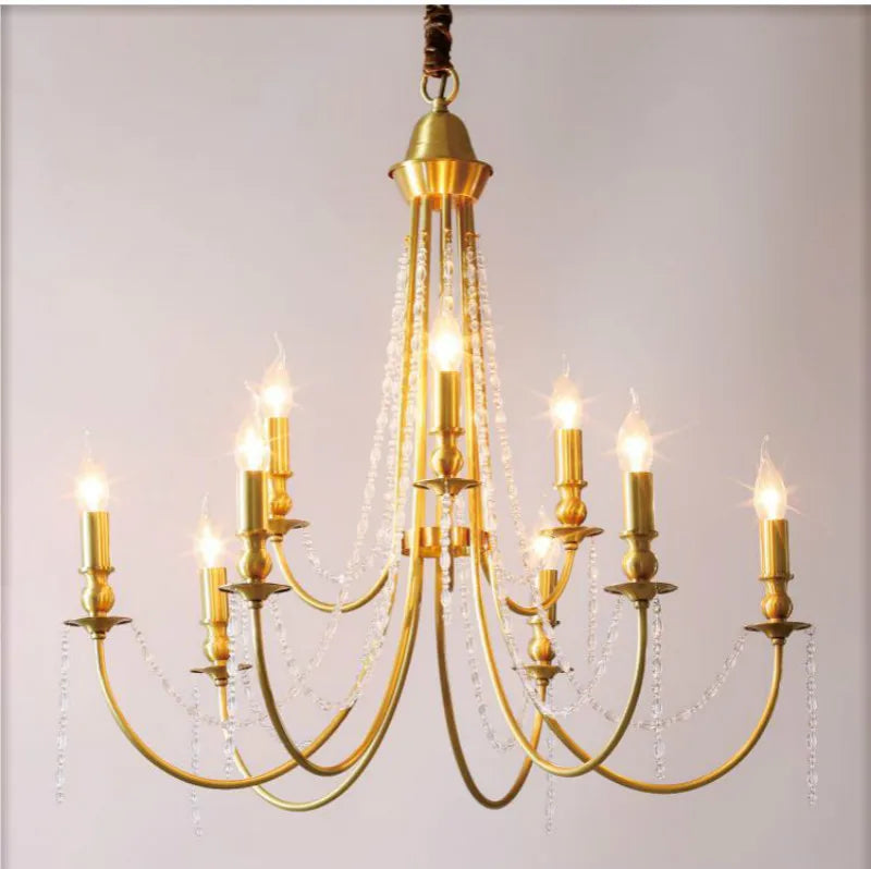 lustre en laiton moderne pour éclairage intérieur élégant - vue 5 sur 13