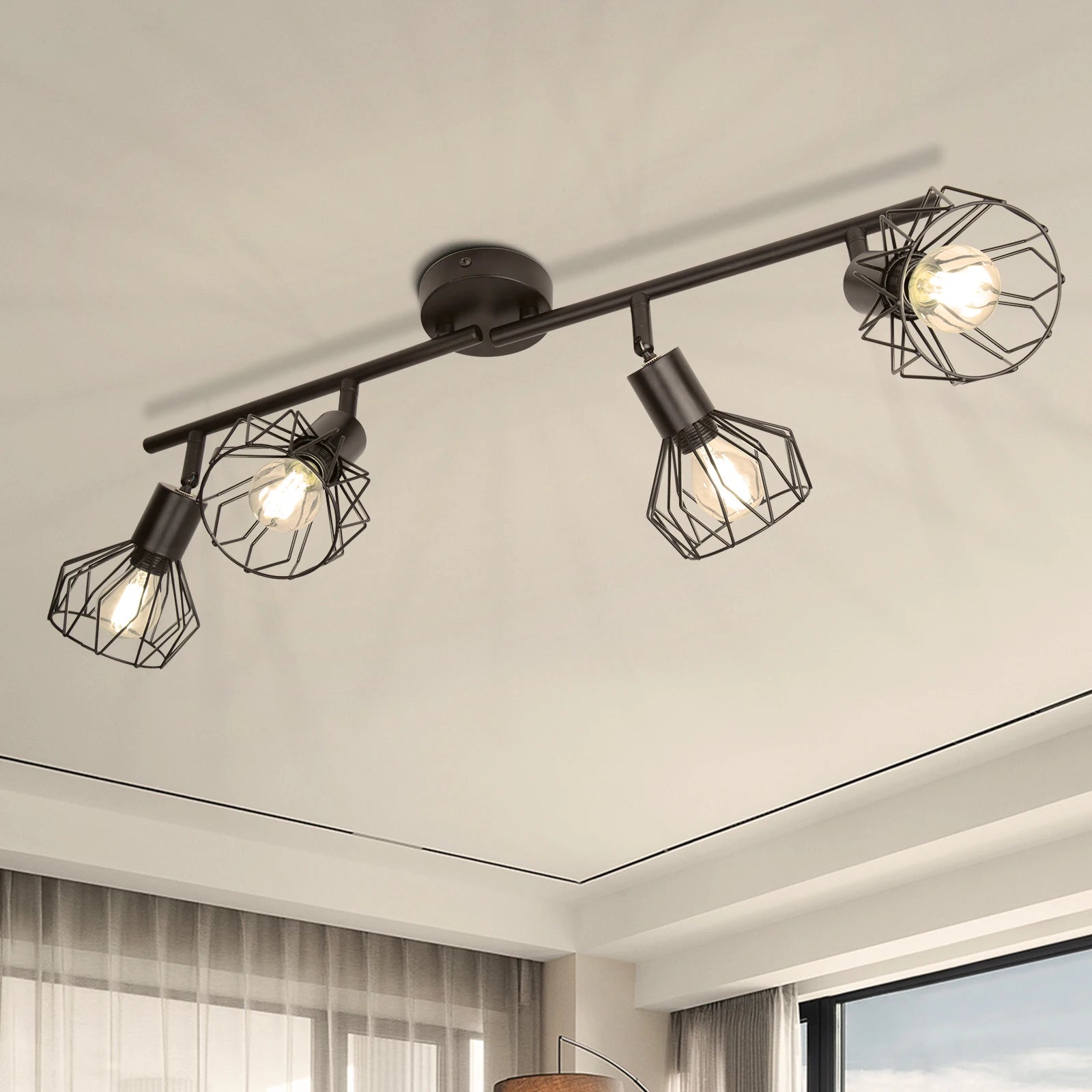 spot led plafonnier réglable en fil métallique pour intérieur - vue 2 sur 8