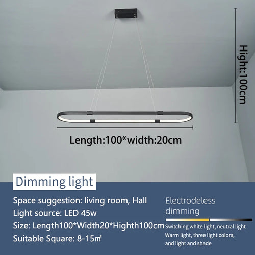 suspension à led moderne pour éclairage tendance et décoration