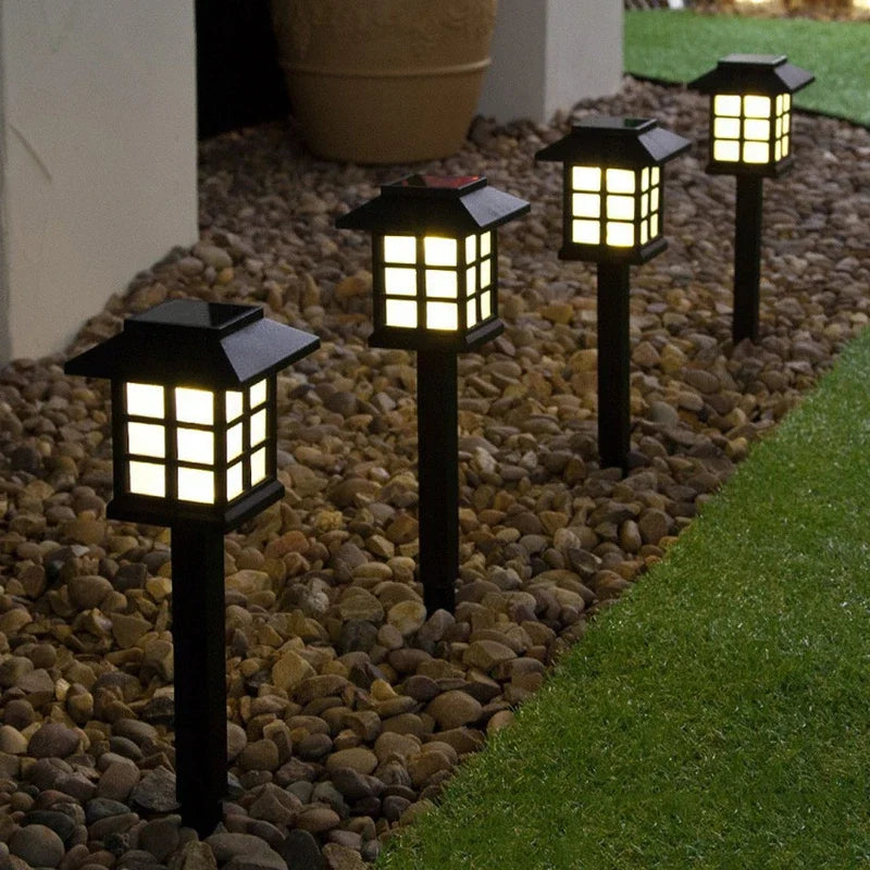 lampe de jardin solaire led étanche à changement de couleur - vue 2 sur 7