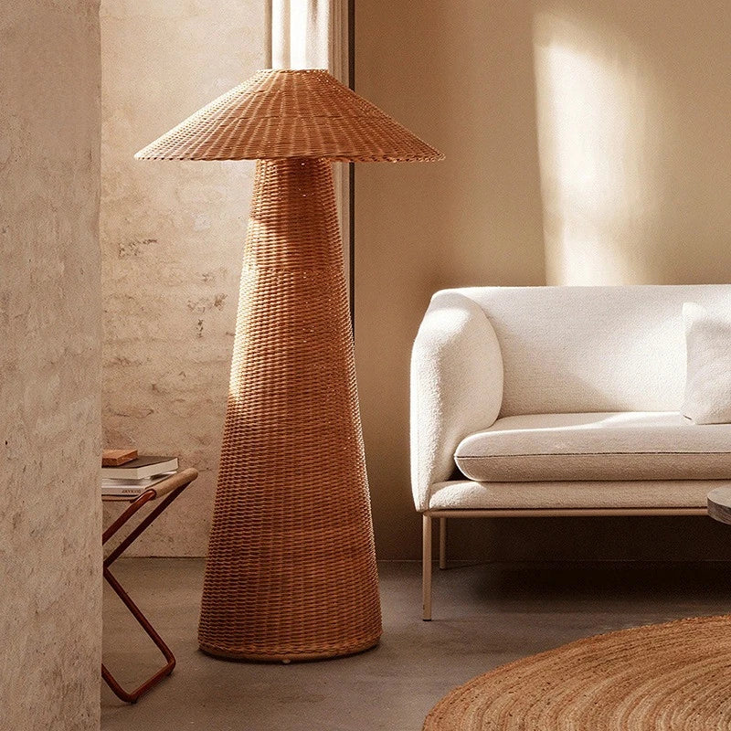 Suspension rétro japonaises design silencieux en rotin artistique Zen - vue 5 sur 9
