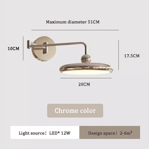 applique murale pliable nordique à led rétractable moderne