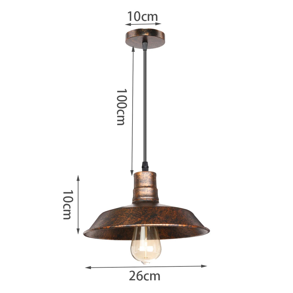 lustre rouille metal plafond maison restaur - vue 20 sur 23