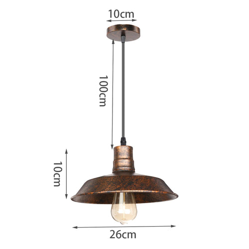 lustre rouille metal plafond maison restaur - vue 20 sur 23