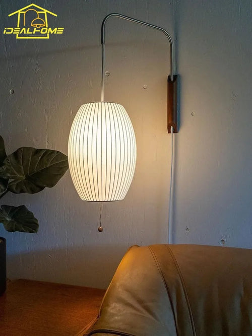 applique murale design minimaliste en soie éclairage intérieur élégant - vue 3 sur 9