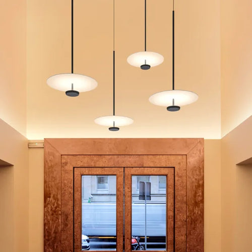 lustre led annulaire minimaliste suspendu - vue 6 sur 8