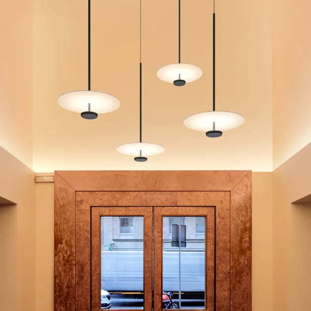 lustre led annulaire minimaliste suspendu - vue 5 sur 8