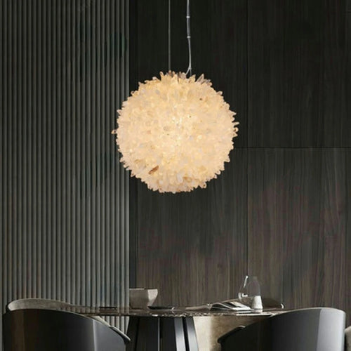 lustre moderne en cristal naturel pour décoration intérieure élégante - vue 5 sur 10