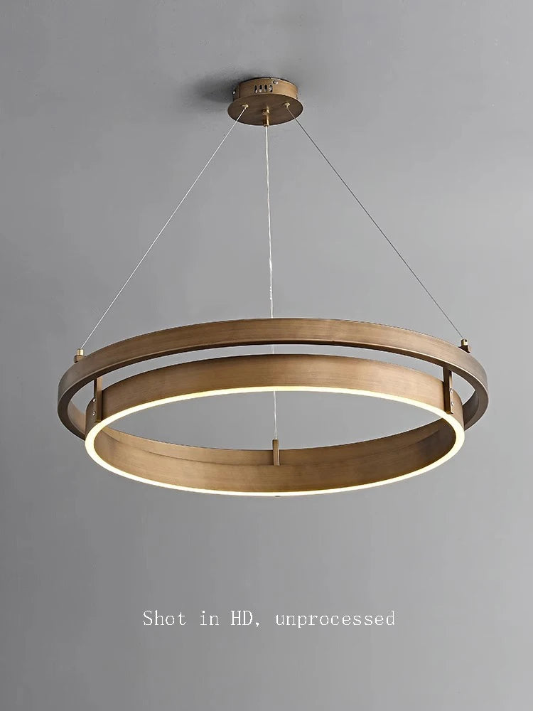 lustre de plafond en bronze led pour décoration intérieure - vue 2 sur 9