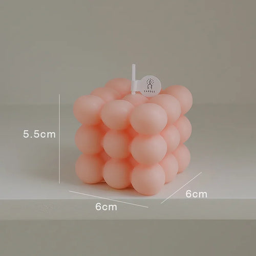 bougie cube parfumée à bulles en cire de soja artisanale - vue 9 sur 14
