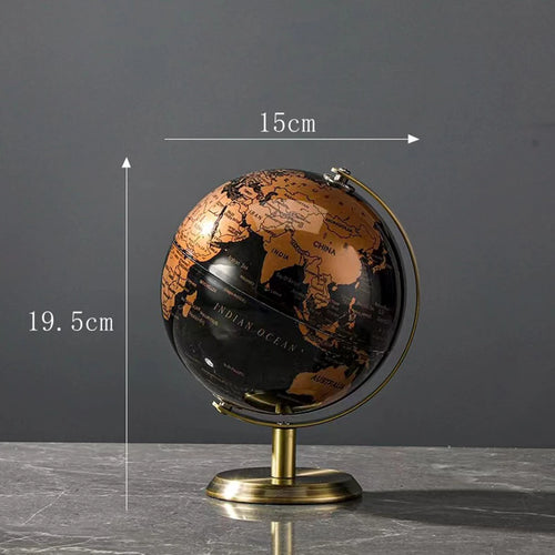 carte rétro du globe terrestre pour décoration éducative - vue 6 sur 9