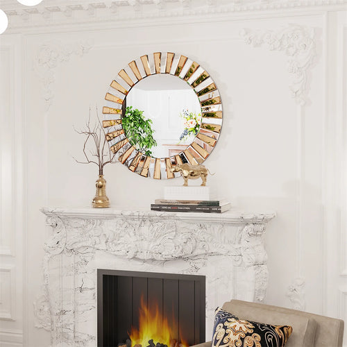 miroir décoratif mural rond pour un style contemporain - vue 6 sur 7