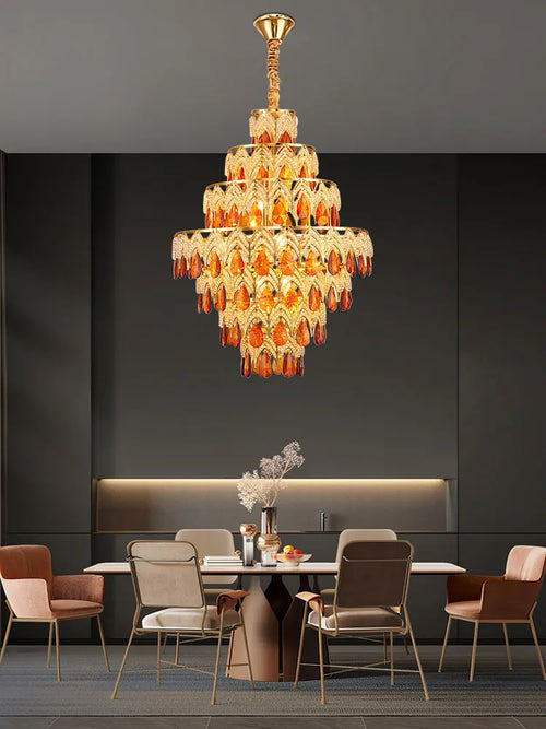 plafonnier led en chrome doré design élégant pour intérieur - vue 2 sur 13