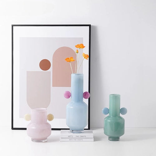 vase en vitrail fleur de dessin animé avec oreilles décoratif - vue 2 sur 9
