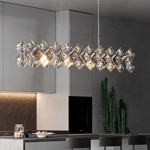 lustre en cristal design minimaliste pour un intérieur élégant - vue 3 sur 8
