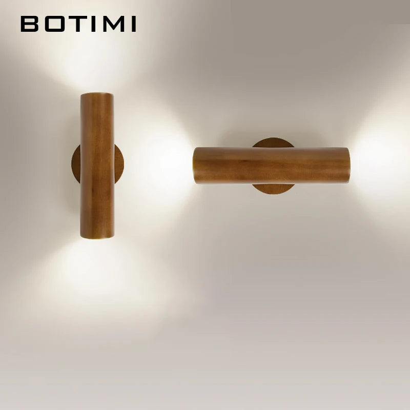 applique murale bâton bois nordique brillant bâtir vers bas - vue 2 sur 8