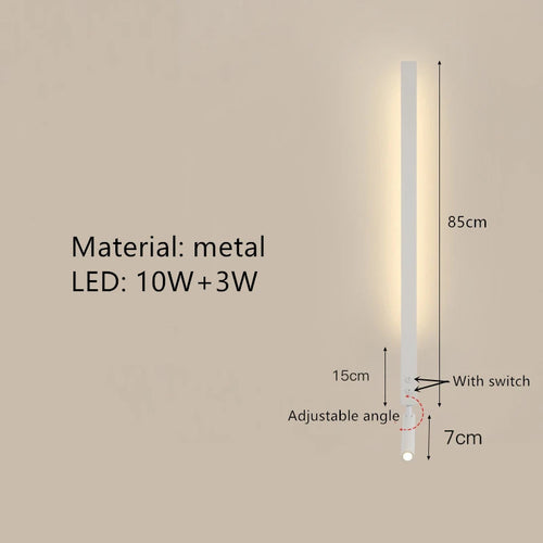applique murale led minimaliste angle réglable 3000k - vue 16 sur 18