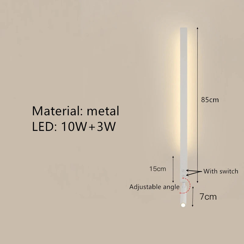 applique murale led minimaliste angle réglable 3000k - vue 15 sur 18