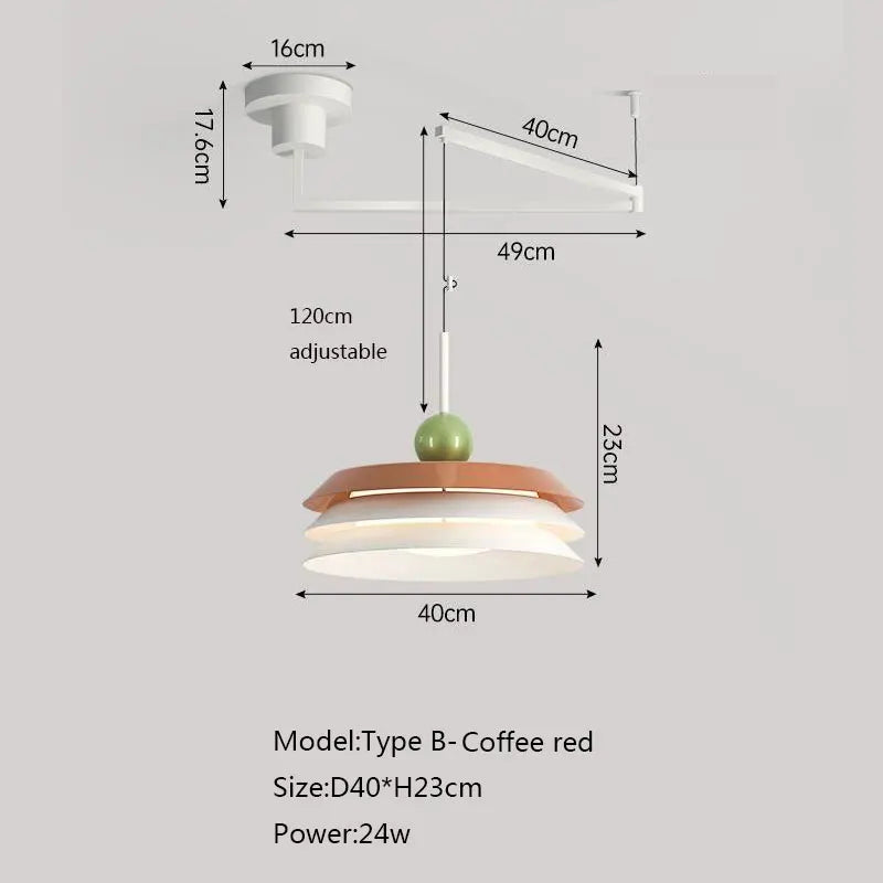 Suspension nordique led décoration maison éclairage intérieur - vue 10 sur 18