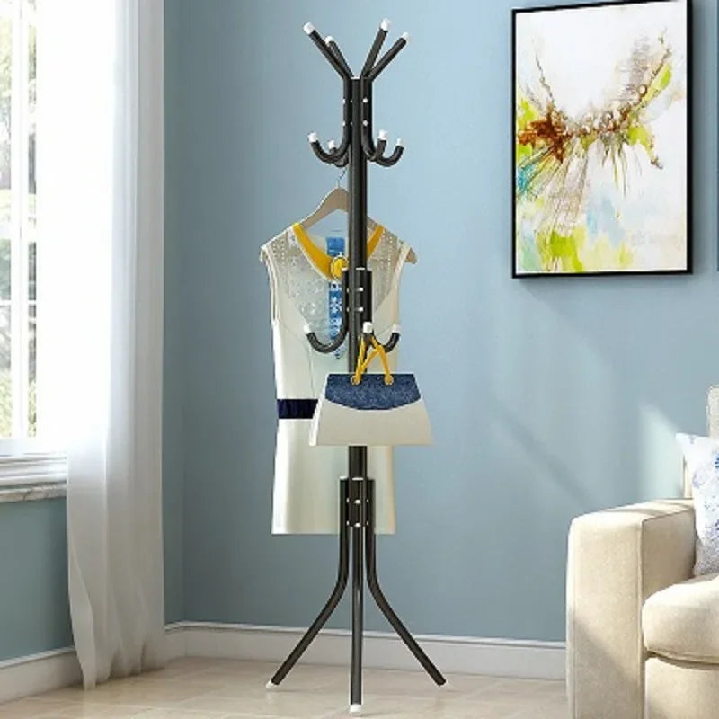 cintre vertical moderne en bois et fer pour rangement - vue 3 sur 6