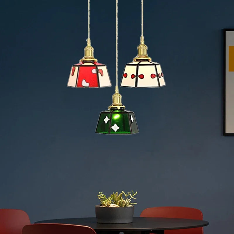 lustre en verre lumineux pour décoration intérieure nordique - vue 5 sur 9