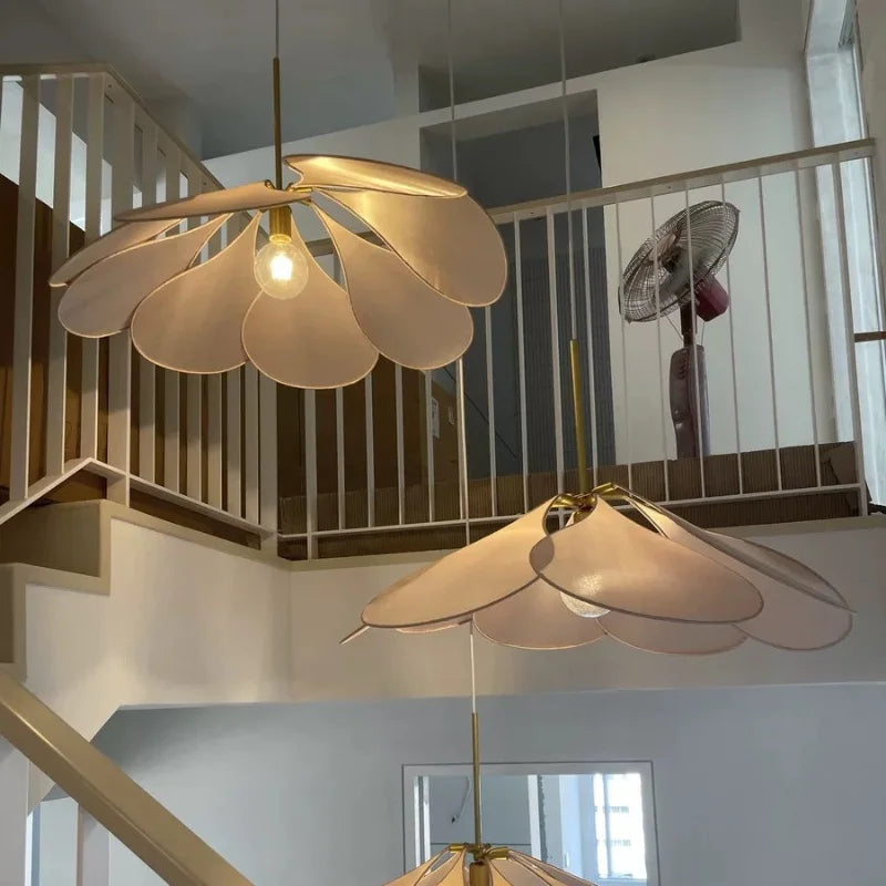 suspension led en tissu nordique décoratif d'intérieur - vue 6 sur 18