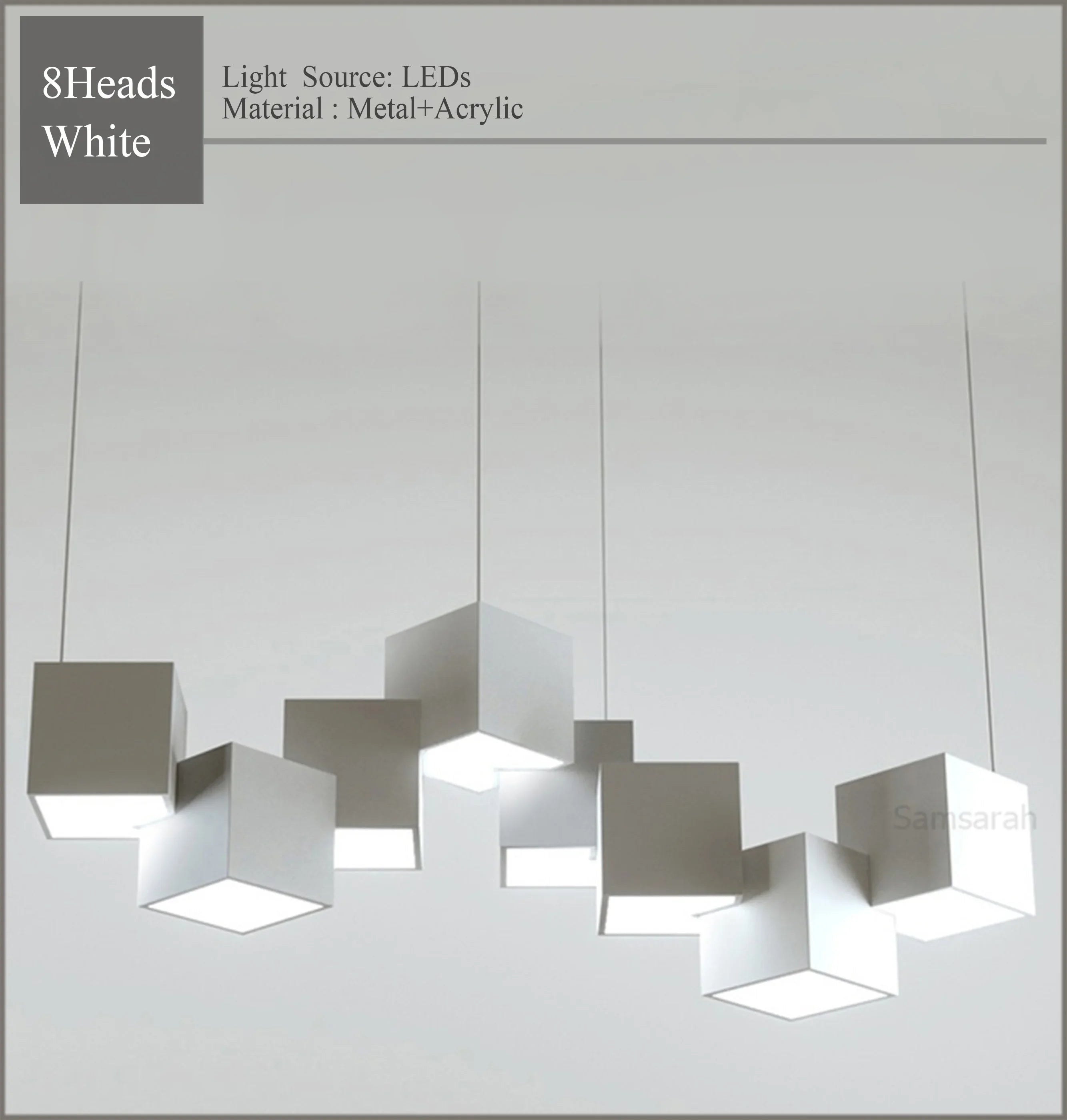 2024 Magic Cube Led Creative Pendant Light Ceilng Hanging Lamp for Dining Room Living Room Light Fixture Samsarah Lighting - vue 8 sur 10
