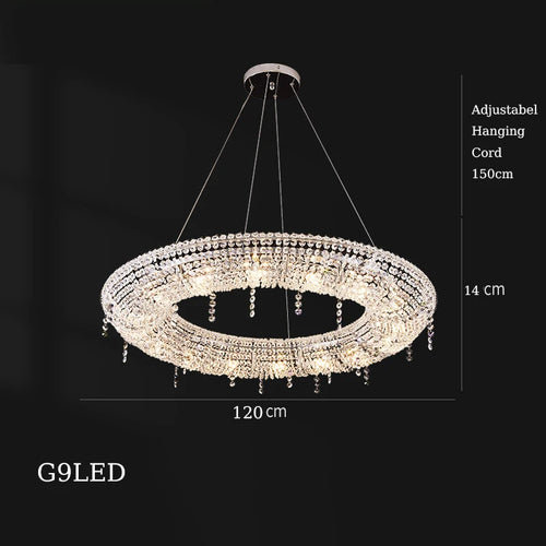 lustre en cristal décoratif pour éclairage intérieur élégant - vue 9 sur 15