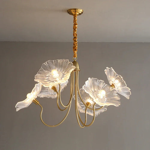 lustre moderne léger au design floral simple et créatif - vue 2 sur 14