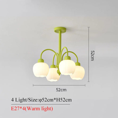 lustre moderne botimi avec 8 abat-jour en verre nordiques - vue 9 sur 13