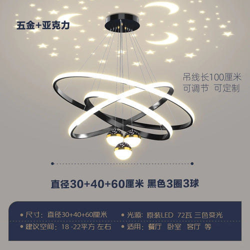 suspension à led étoilée pour un éclairage décoratif intérieur - vue 12 sur 13